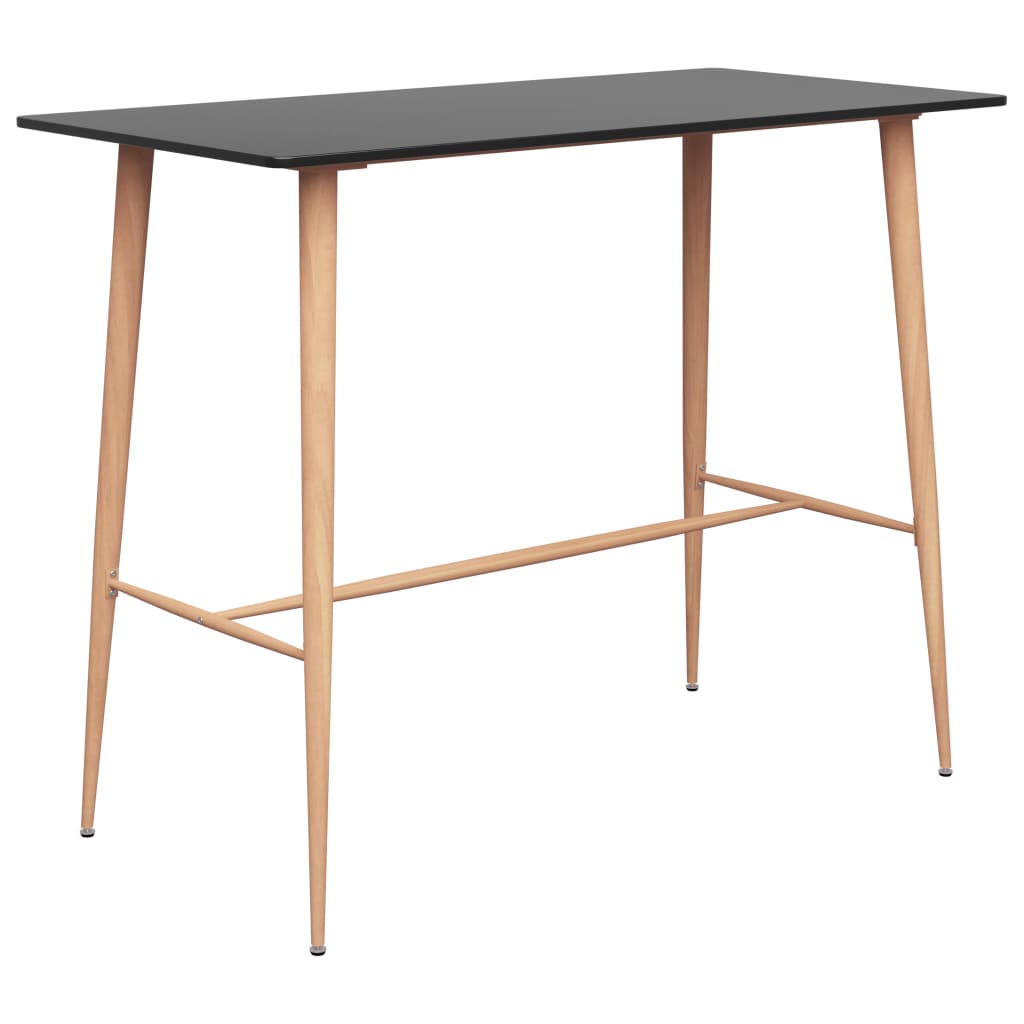 vidaXL Ensemble de bar 7 pcs Noir