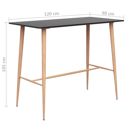 vidaXL Ensemble de bar 7 pcs Noir