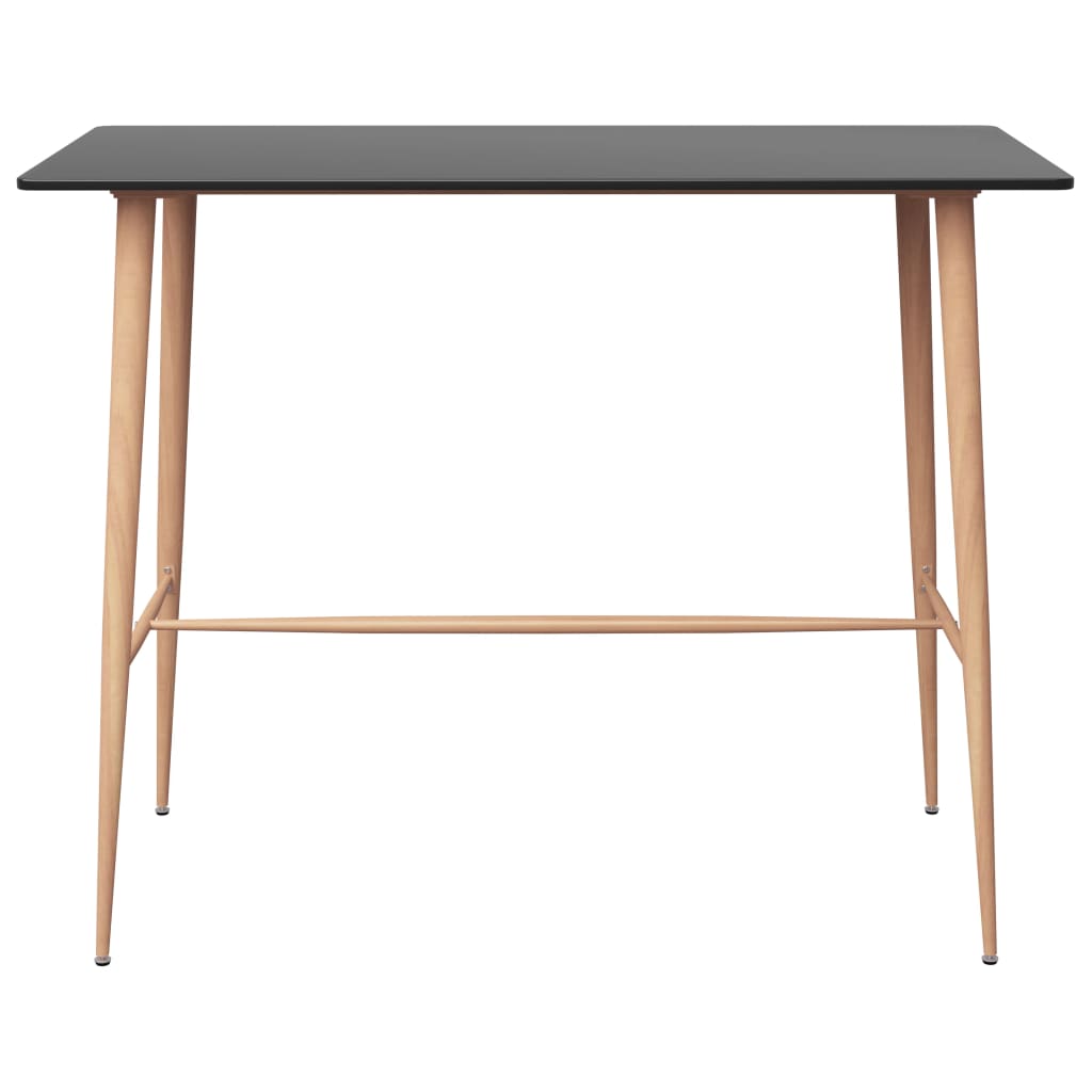 vidaXL Ensemble de bar 7 pcs Noir