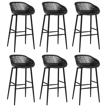 vidaXL Ensemble de bar 7 pcs Noir