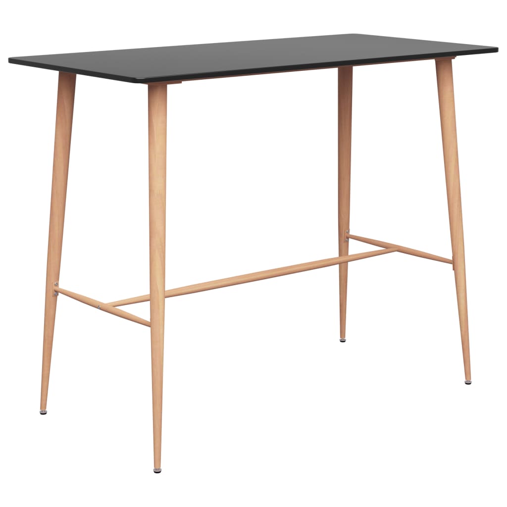 vidaXL Ensemble de bar 7 pcs Noir