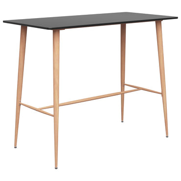 vidaXL Ensemble de bar 7 pcs Noir