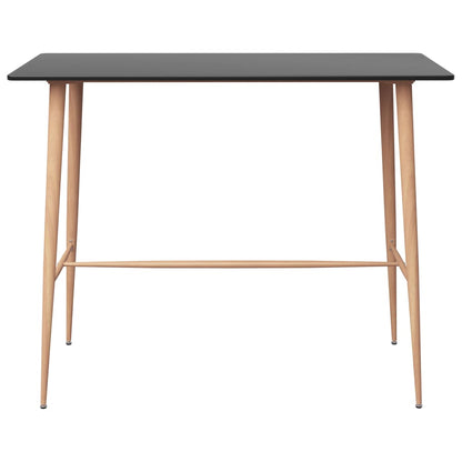 vidaXL Ensemble de bar 7 pcs Noir