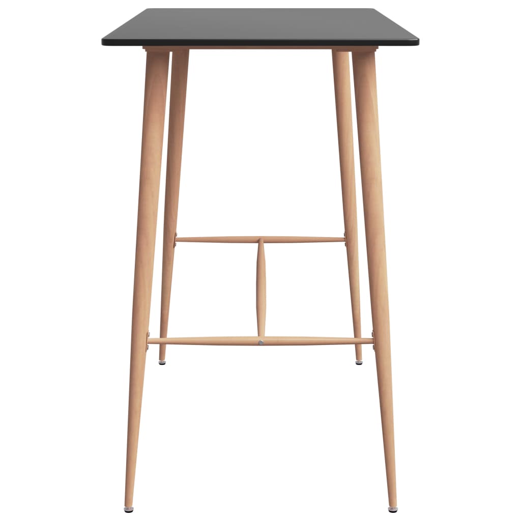vidaXL Ensemble de bar 7 pcs Noir