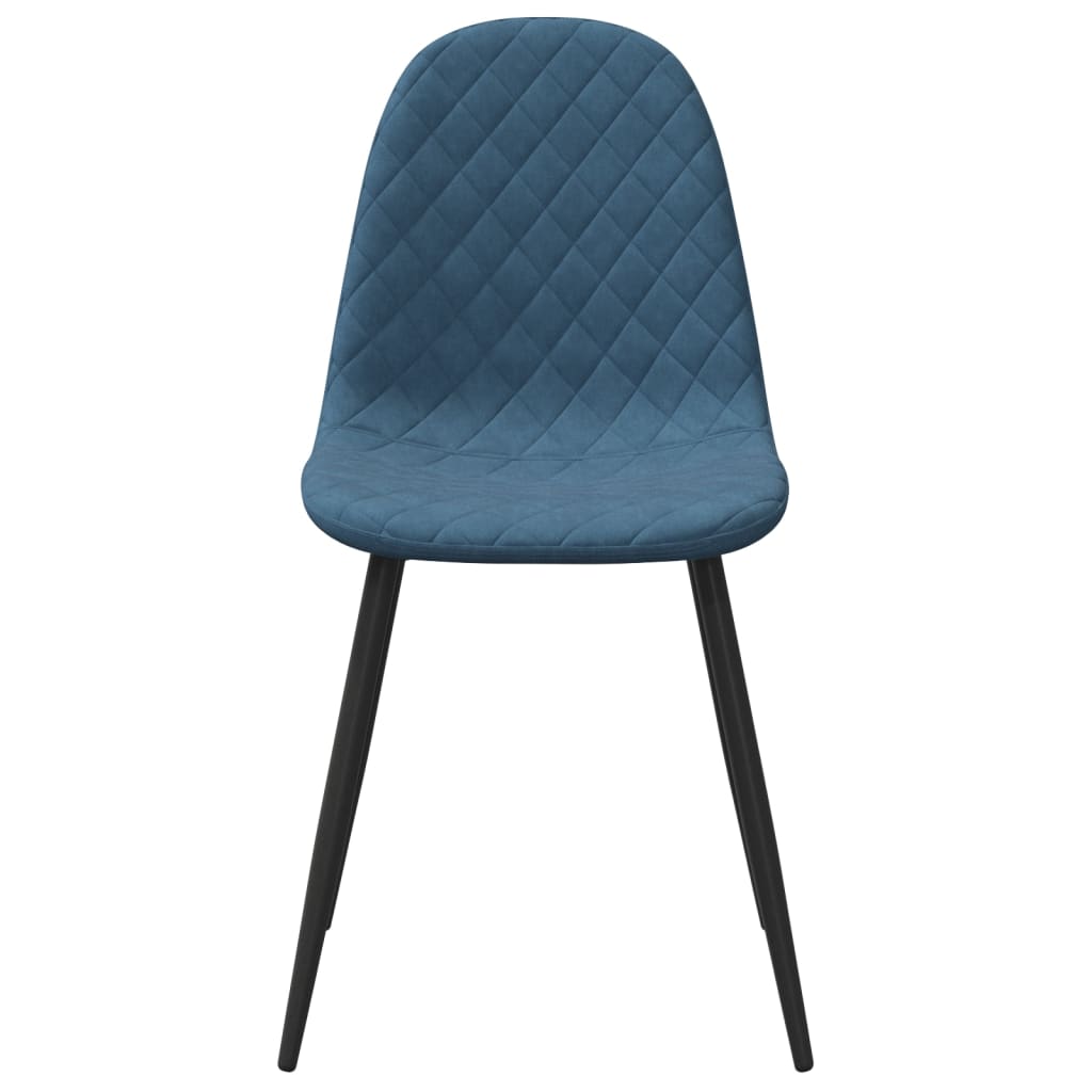 vidaXL Chaises de salle à manger 2 pcs Velours bleu