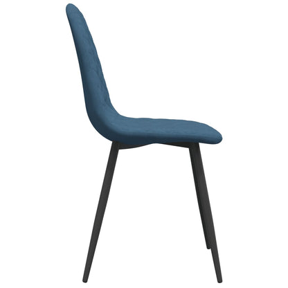 vidaXL Chaises de salle à manger 2 pcs Velours bleu