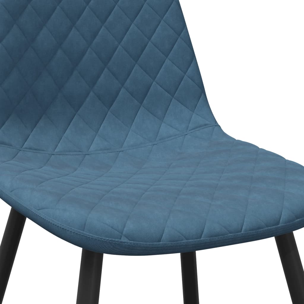 vidaXL Chaises de salle à manger 2 pcs Velours bleu