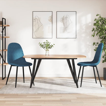 vidaXL Chaises de salle à manger 2 pcs Velours bleu