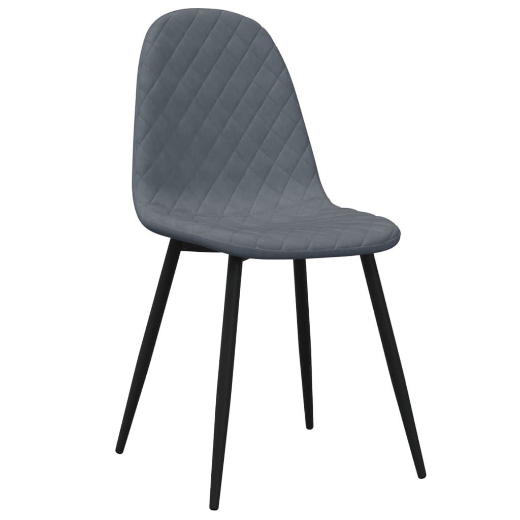 vidaXL Chaises de salle à manger 2 pcs Velours gris foncé