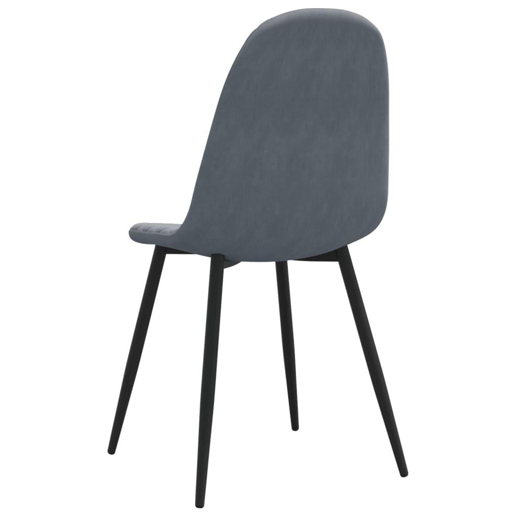 vidaXL Chaises de salle à manger 2 pcs Velours gris foncé