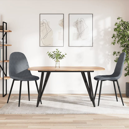 vidaXL Chaises de salle à manger 2 pcs Velours gris foncé
