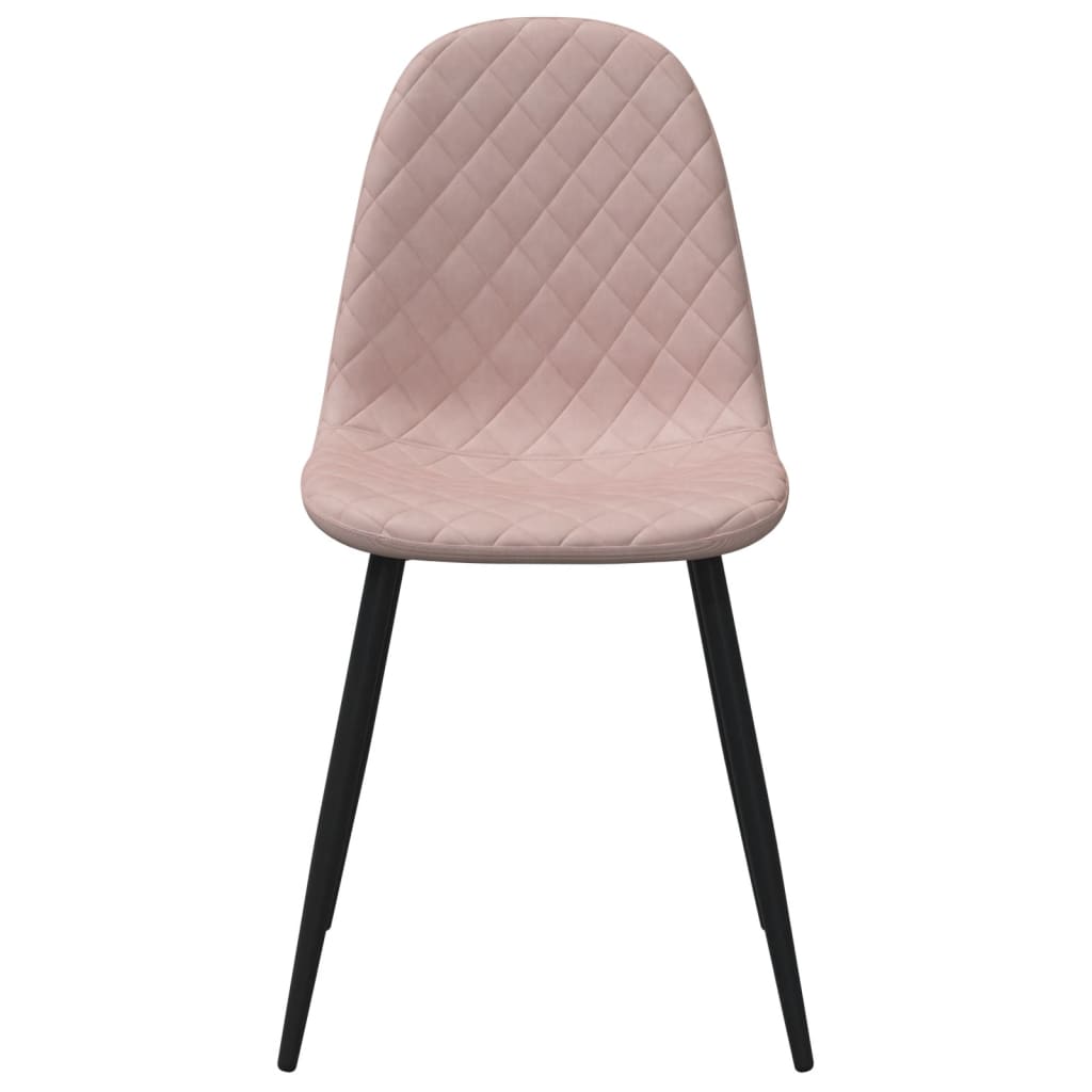 vidaXL Chaises de salle à manger 2 pcs Velours rose