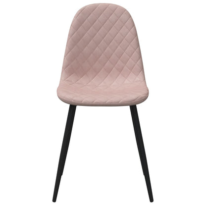 vidaXL Chaises de salle à manger 2 pcs Velours rose
