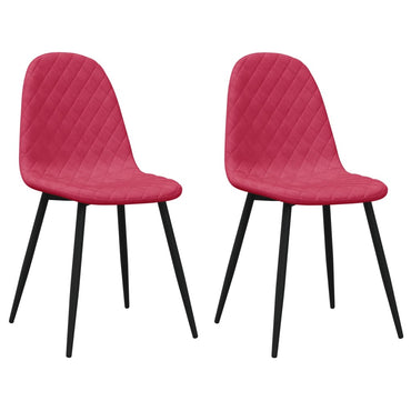 vidaXL Chaises de salle à manger 2 pcs Velours rouge bordeaux