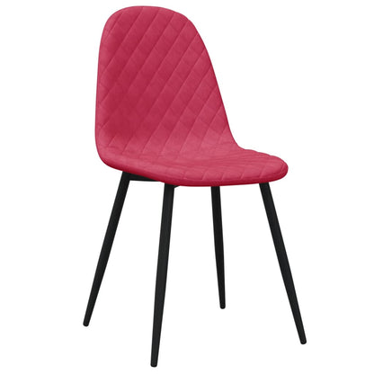 vidaXL Chaises de salle à manger 2 pcs Velours rouge bordeaux