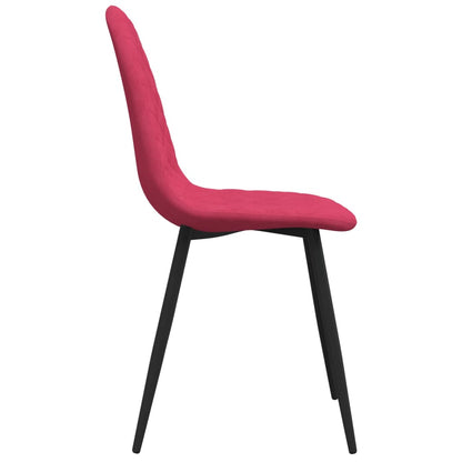 vidaXL Chaises de salle à manger 2 pcs Velours rouge bordeaux