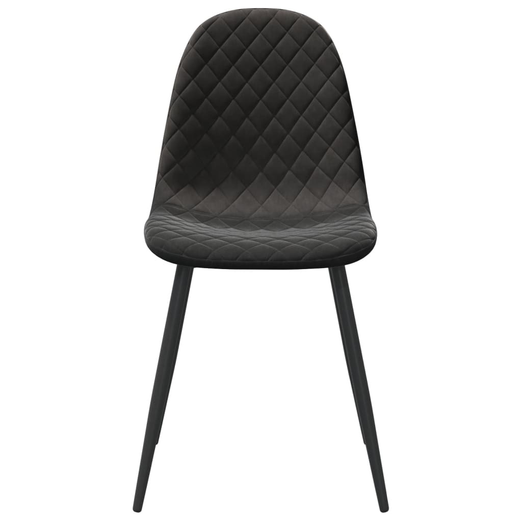 vidaXL Chaises de salle à manger 2 pcs Velours noir