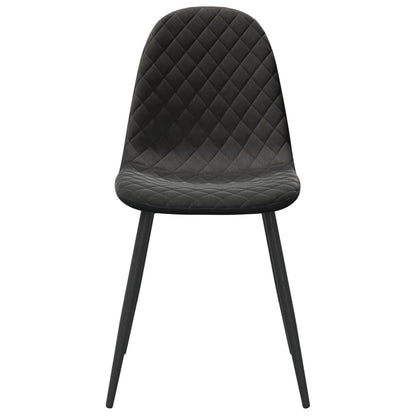 vidaXL Chaises de salle à manger 2 pcs Velours noir