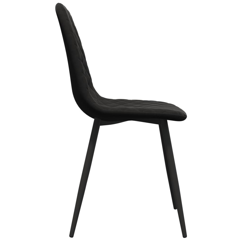 vidaXL Chaises de salle à manger 2 pcs Velours noir