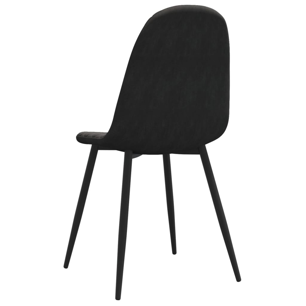 vidaXL Chaises de salle à manger 2 pcs Velours noir