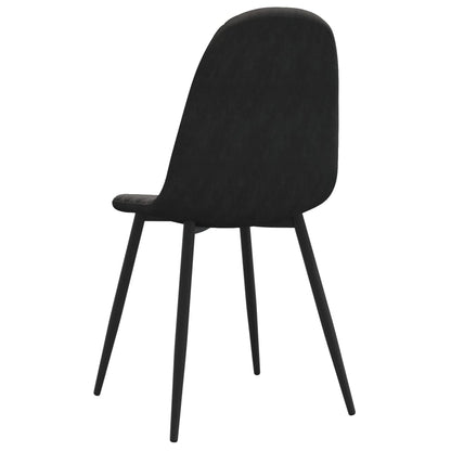 vidaXL Chaises de salle à manger 2 pcs Velours noir