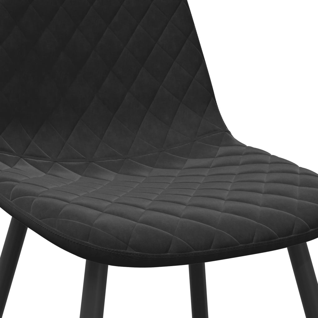 vidaXL Chaises de salle à manger 2 pcs Velours noir