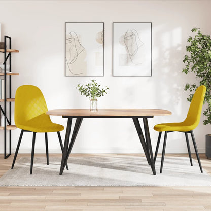 vidaXL Esszimmerstühle 2 Stk. Senfgelb Samt