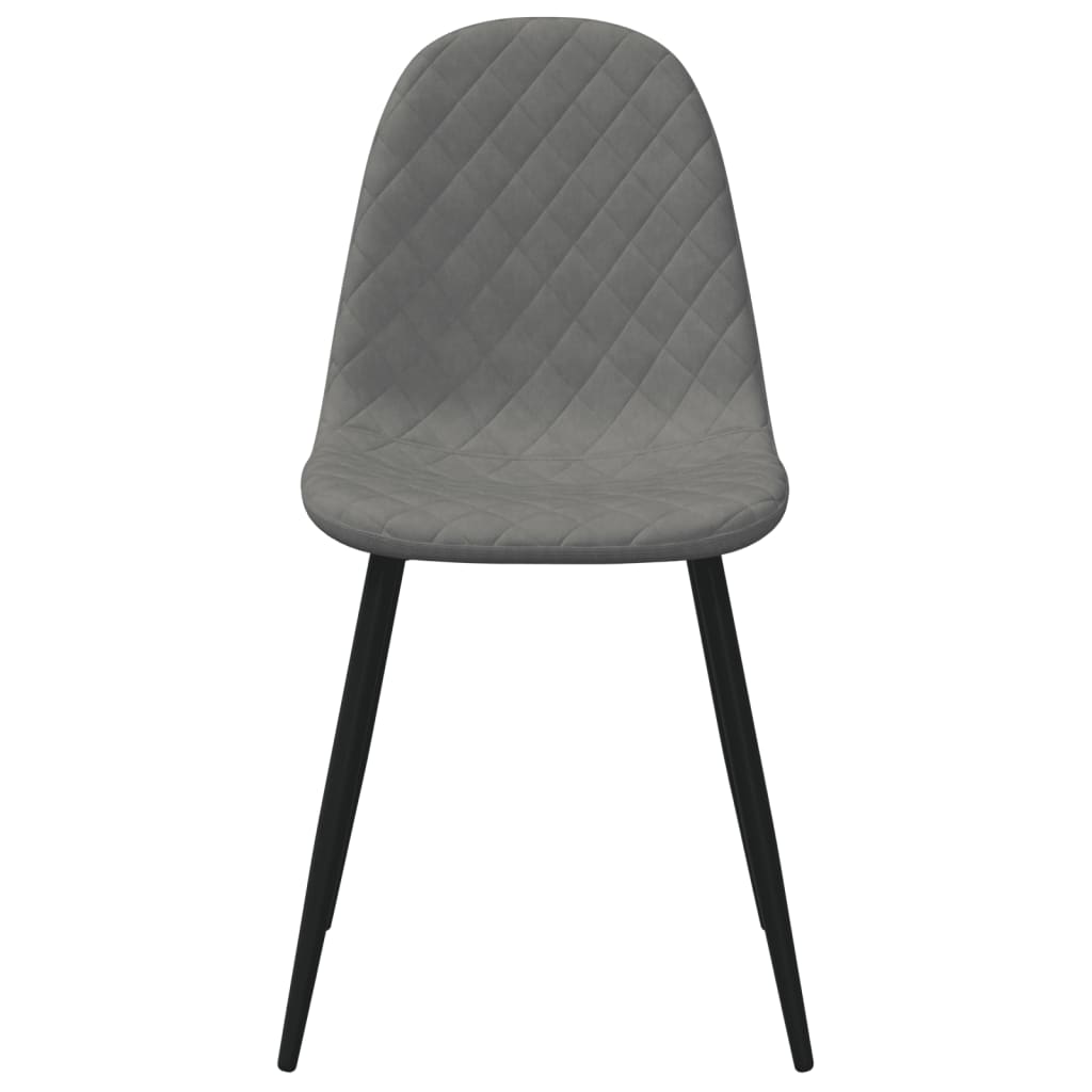 vidaXL Chaises de salle à manger 4 pcs Velours Gris clair