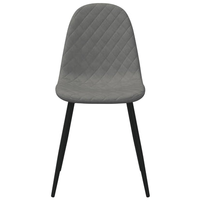 vidaXL Chaises de salle à manger 4 pcs Velours Gris clair