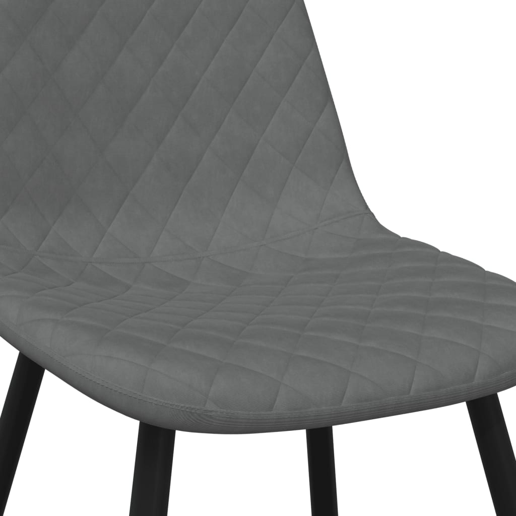 vidaXL Chaises de salle à manger 4 pcs Velours Gris clair