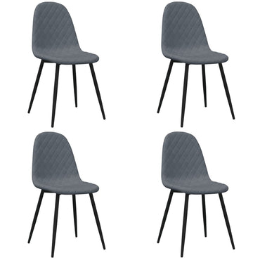 vidaXL Chaises de salle à manger 4 pcs Velours gris foncé