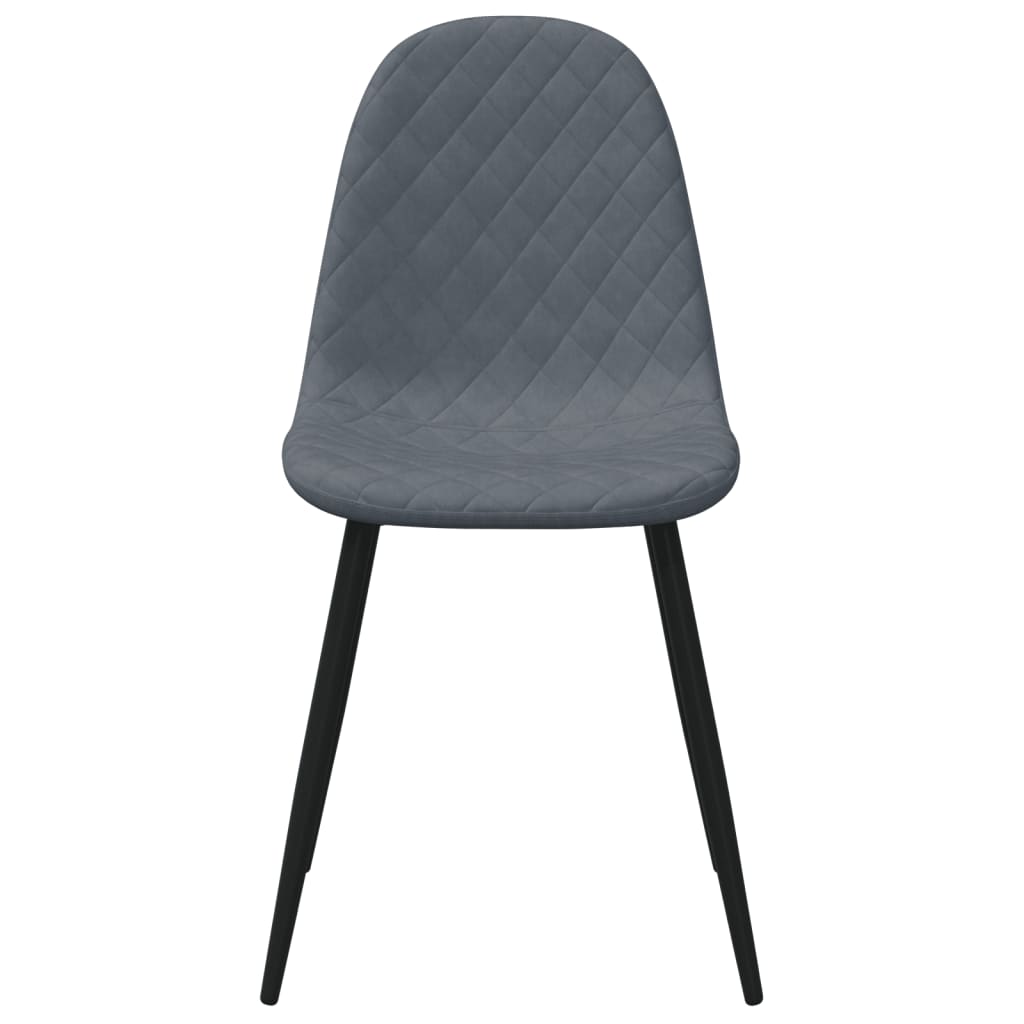 vidaXL Chaises de salle à manger 4 pcs Velours gris foncé