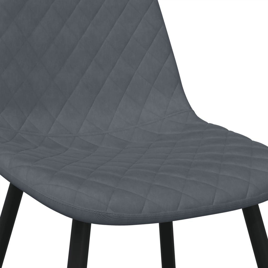 vidaXL Chaises de salle à manger 4 pcs Velours gris foncé