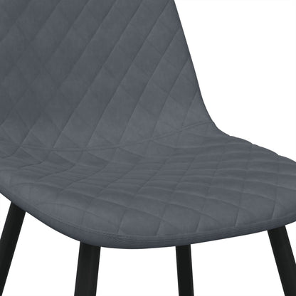 vidaXL Chaises de salle à manger 4 pcs Velours gris foncé