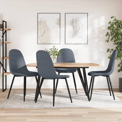 vidaXL Chaises de salle à manger 4 pcs Velours gris foncé