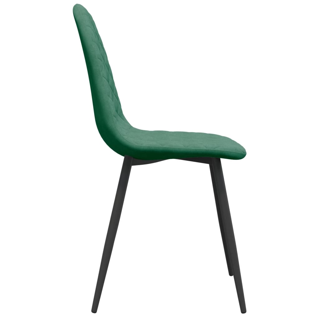 vidaXL Chaises de salle à manger 4 pcs Vert foncé Velours