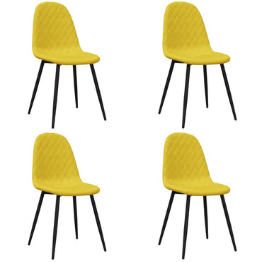 vidaXL Chaises de salle à manger 4 pcs Velours moutarde