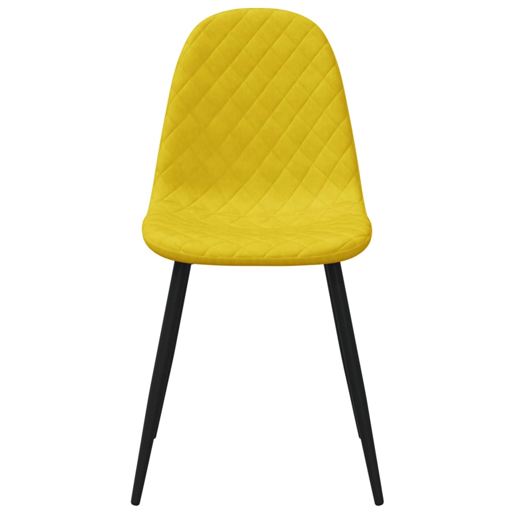 vidaXL Chaises de salle à manger 4 pcs Velours moutarde