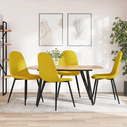 vidaXL Chaises de salle à manger 4 pcs Velours moutarde