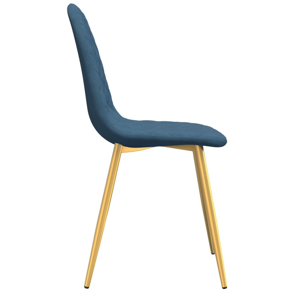 vidaXL Esszimmerstühle 2 Stk. Blau Samt