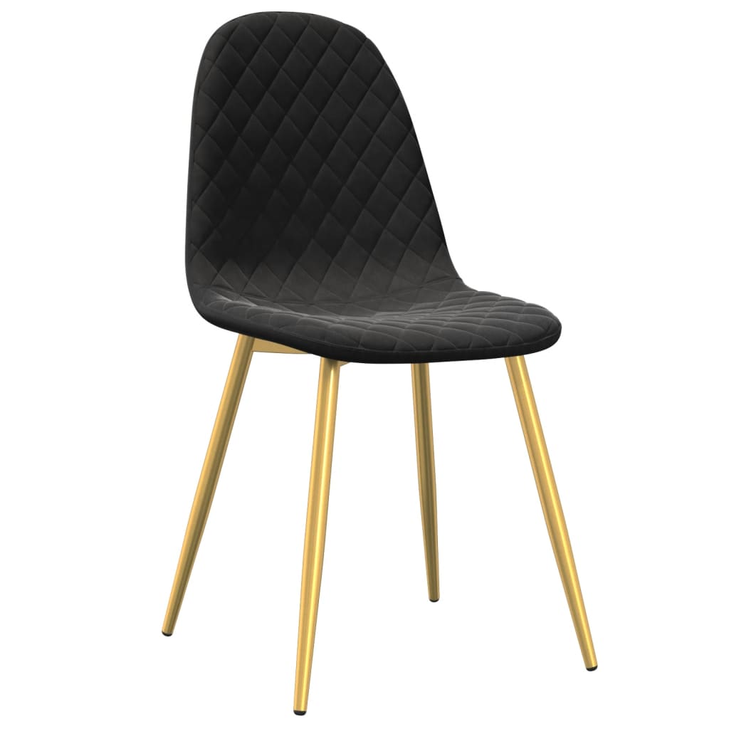 vidaXL Chaises de salle à manger 2 pcs Velours noir