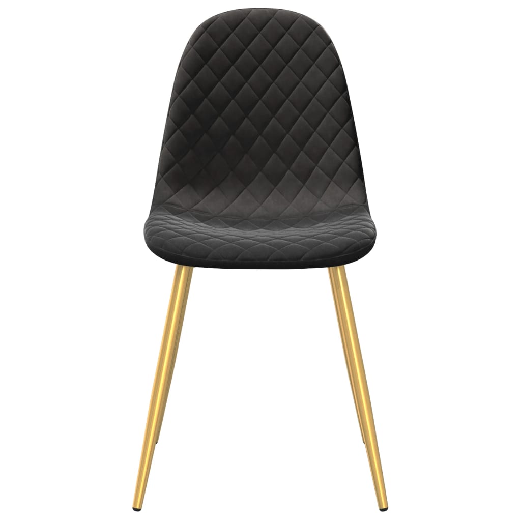 vidaXL Chaises de salle à manger 2 pcs Velours noir