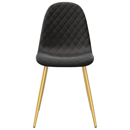 vidaXL Chaises de salle à manger 2 pcs Velours noir