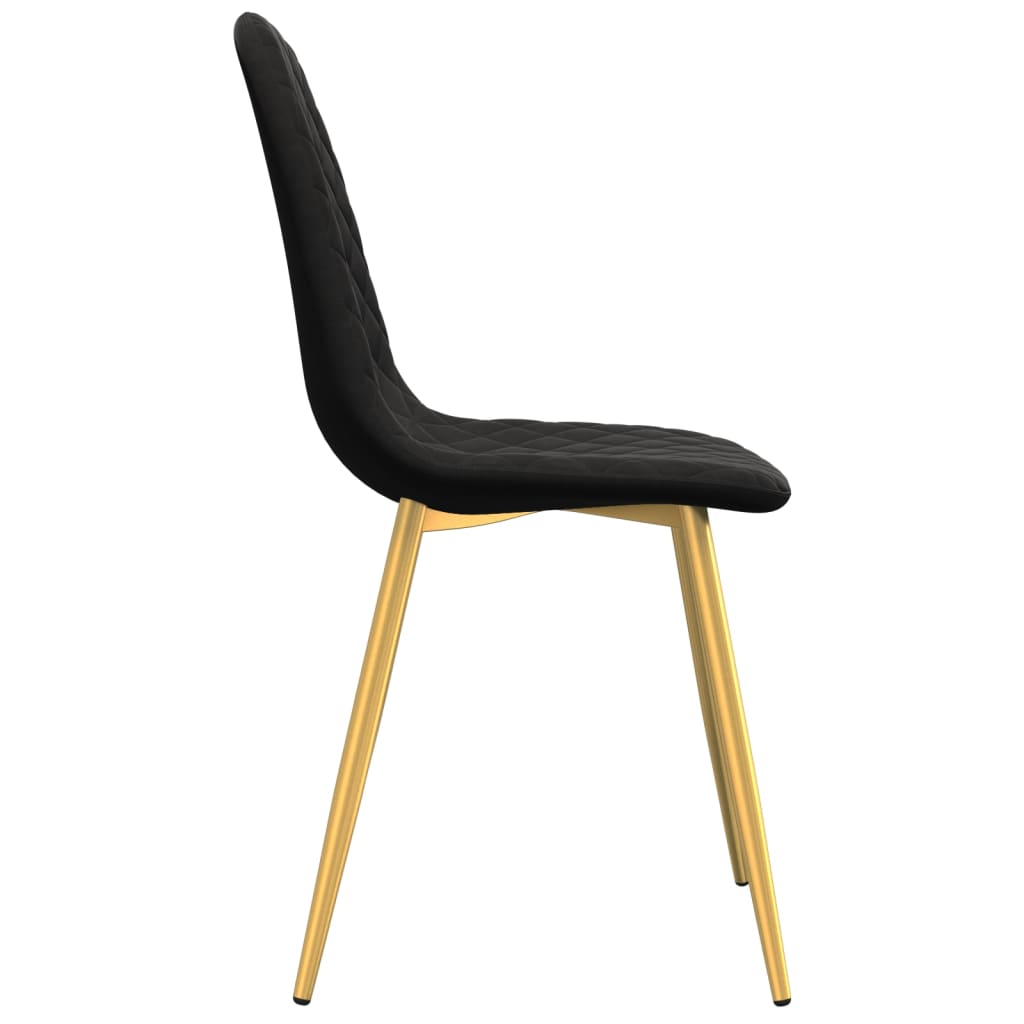 vidaXL Chaises de salle à manger 2 pcs Velours noir