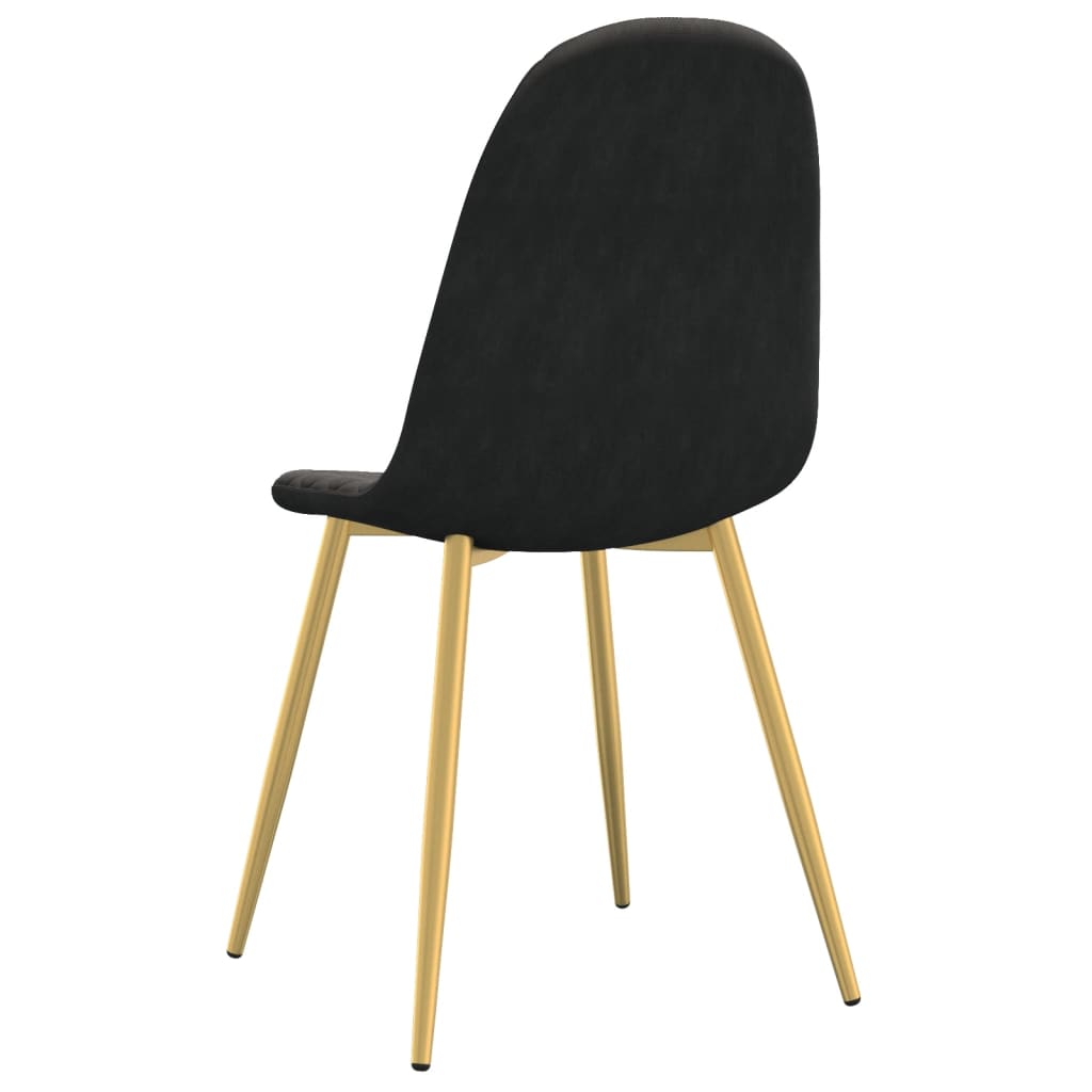 vidaXL Chaises de salle à manger 2 pcs Velours noir