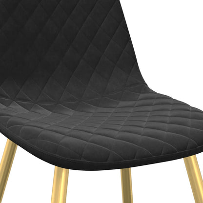 vidaXL Chaises de salle à manger 2 pcs Velours noir