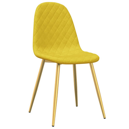 vidaXL Chaises de salle à manger 2 pcs Jaune moutarde Velours
