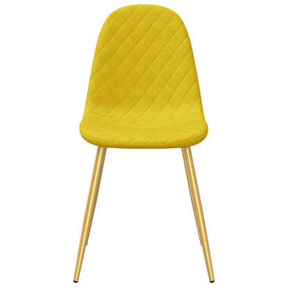 vidaXL Chaises de salle à manger 2 pcs Jaune moutarde Velours