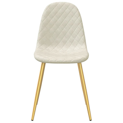 vidaXL Chaises de salle à manger 2 pcs Crème Velours