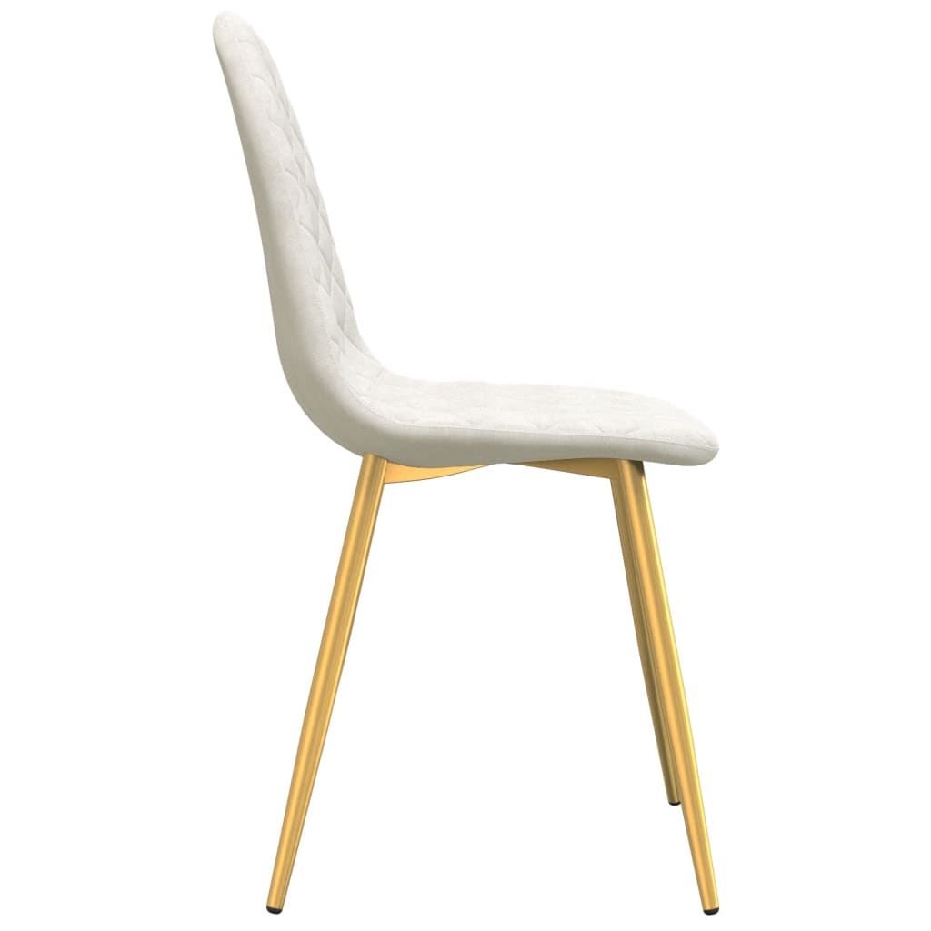 vidaXL Chaises de salle à manger 2 pcs Crème Velours